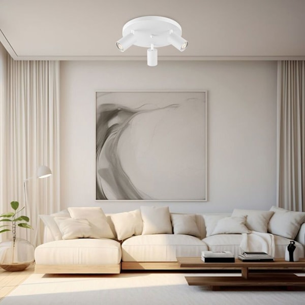 Spot LED upprätt 3xGU10 IP20 35W max – Vit Vit