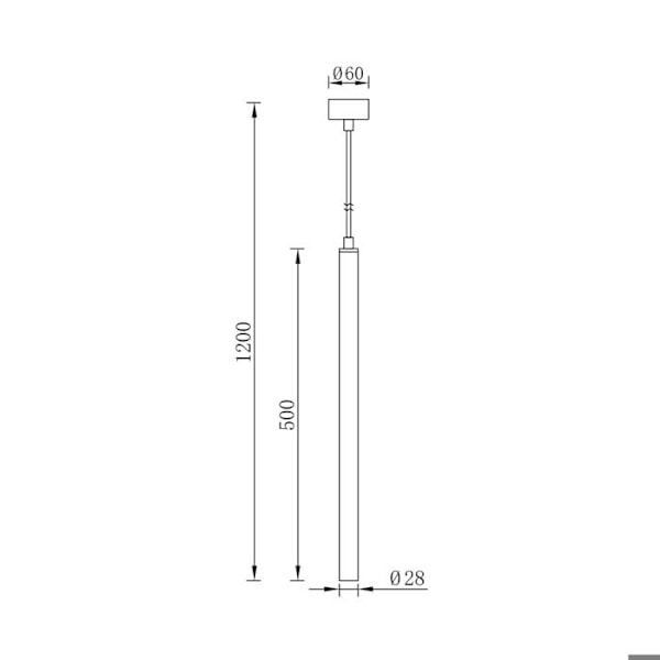 Sæt med 3 designer sorte rør pendellamper G9 10W IP20 Svart