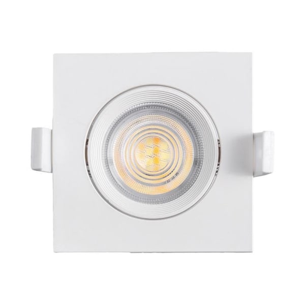 Set med 10 3in1 fyrkantiga vita infällda LED-spotlights 7W IP20 Dimbar Vit