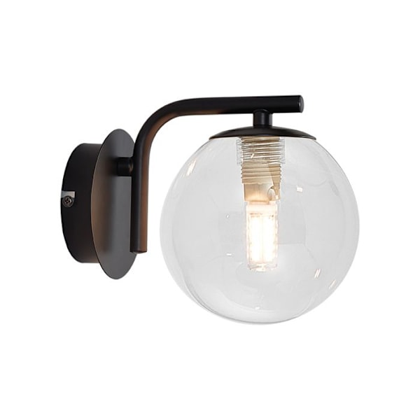 Dekorativ væglampe 1xG9 10W IP20 – Transparent & Sort