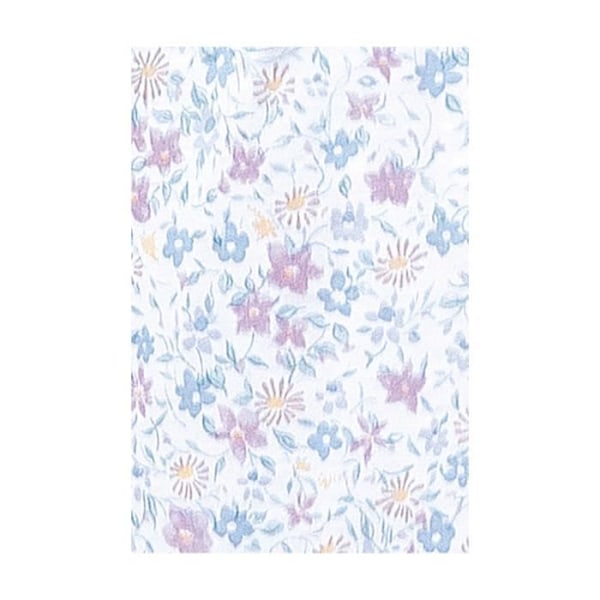 Nattkjole - B. SOLFIN - Blomstret blå - Bomuld - Lange ærmer - Længde 112 cm Blå blommig 5