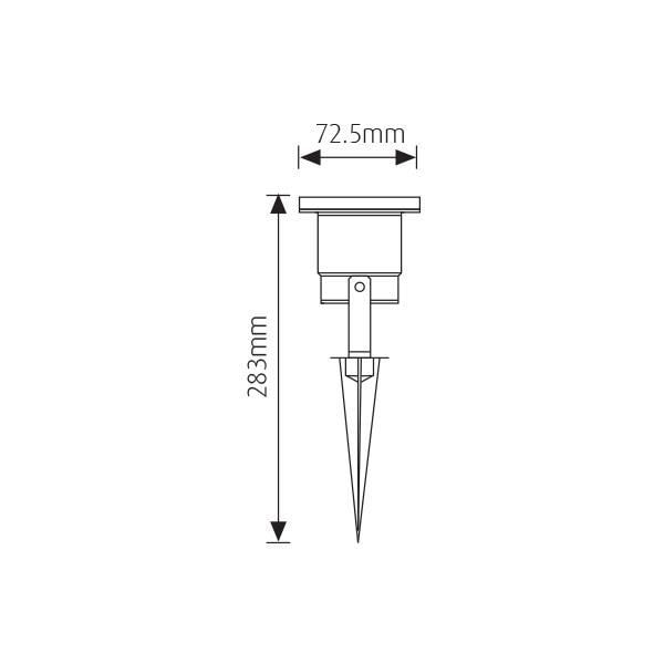 Justerbar COB LED spotlight - NOBRANDS - 5W - IP65 - 3000K - Aluminium och glas Svart