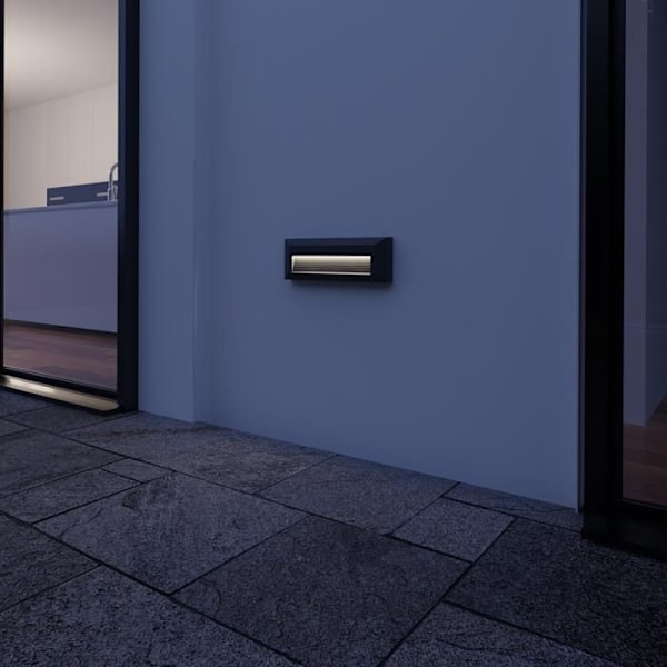 LED vägglampa VEKTA-B 3in1 3W 180lm IP65 Grå Grå