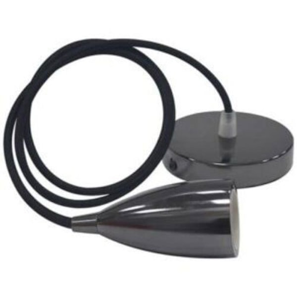 Kaapeliriippuvalaisin (1m) Edison musta helmi E27 IP20 max 60W Svart pärla