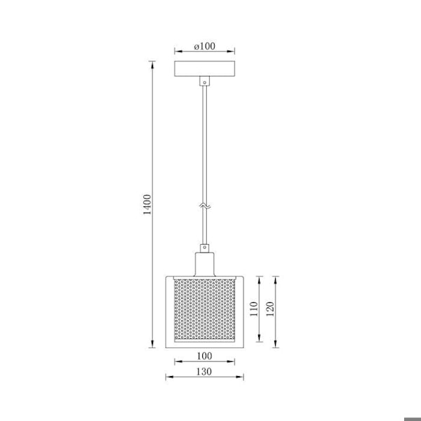 Dekorativ upphängning 1xE14 23W IP20 – Koppar Koppar