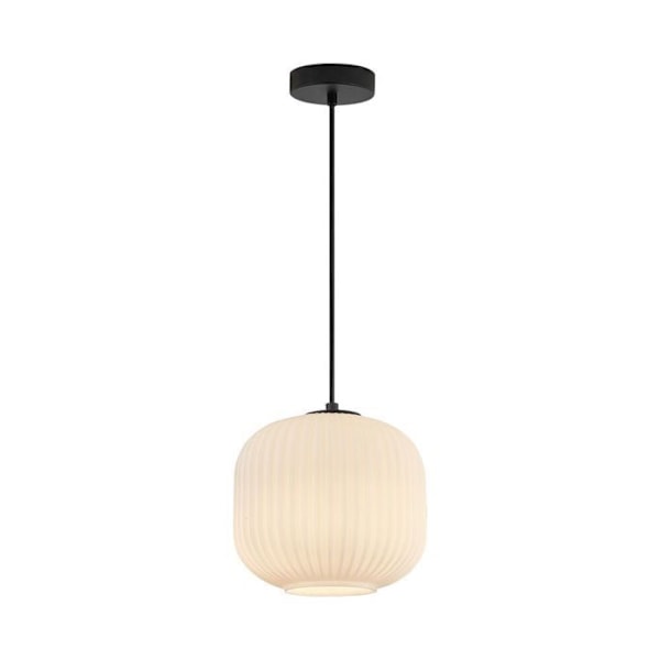 Dekorativ upphängning 1xE27 23W IP20 – Opal/Svart Opal+Svart