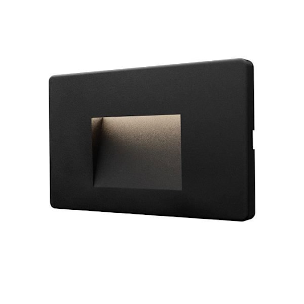 VEKTAB4 fyrkantig svart LED väggspotlight 3W 3000K IP65 Svart
