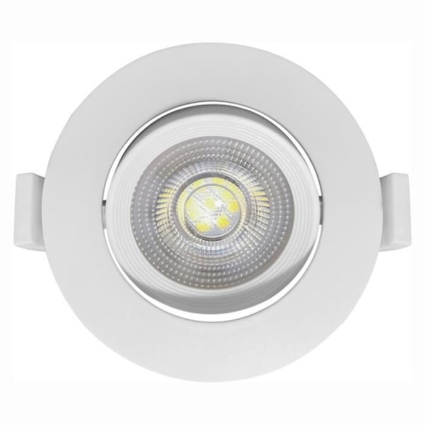 Rund hvid indbygget LED-spot 5W IP20 3000K