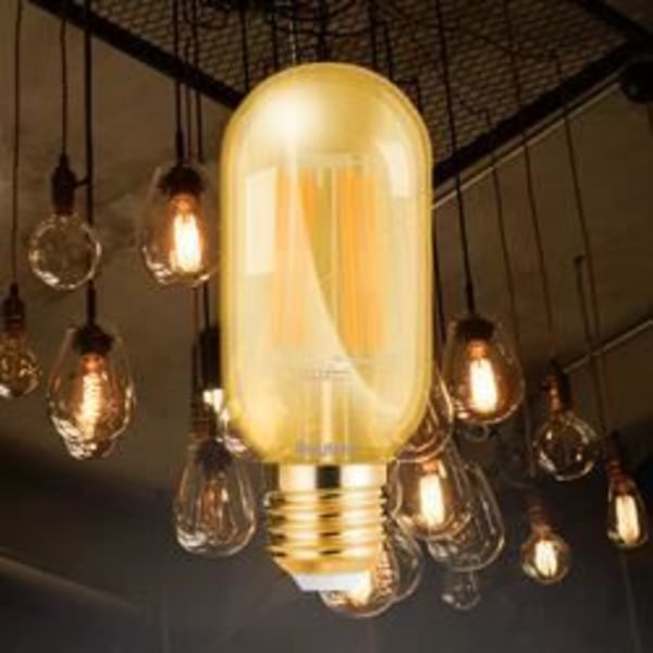 Paket med 5 LED-lampor T45 filament 4W E27 2200K