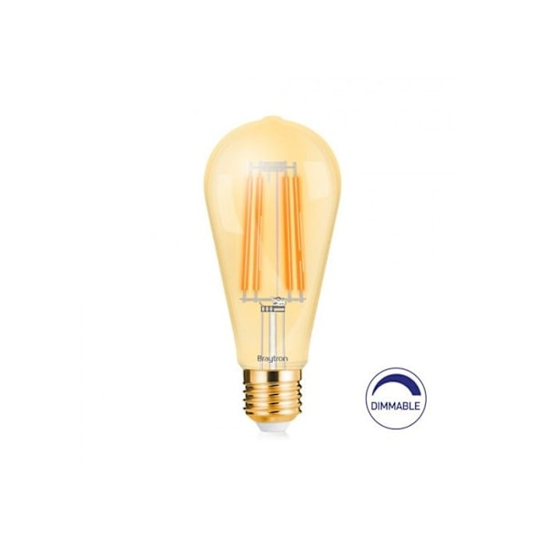 LED-lampa ST64 glödtråd 6W E27 2200K Dimbar