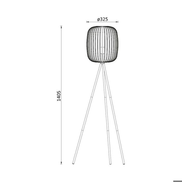 Dekorativ LED-golvlampa 1xE27 23W IP20 – Beige metall