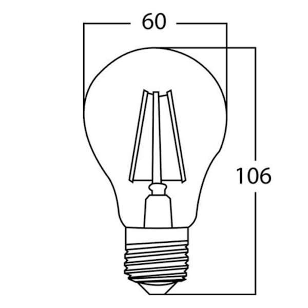 A60 dimbar LED glödlampa E27 7W 3000K Braytron