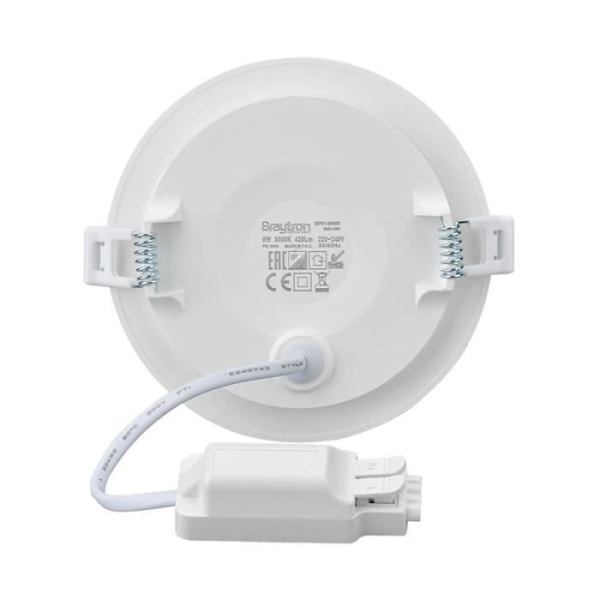 Erittäin litteä pyöreä LED-paneeli 6W 6500K Ø128mm IP20 Vit