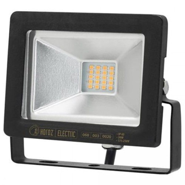 LED-projektor - Ej specificerad - 20W - IP65 - 6500K - Extra platt - Aluminium Svart