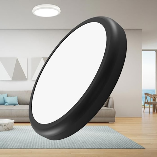 Svart taklampa 20W 2000lm IP40 Svart