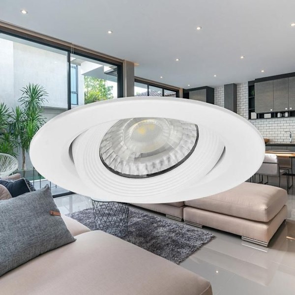 Spot LED inbyggd 10W rund vit 3-i-1 – BRAYTRON Vit