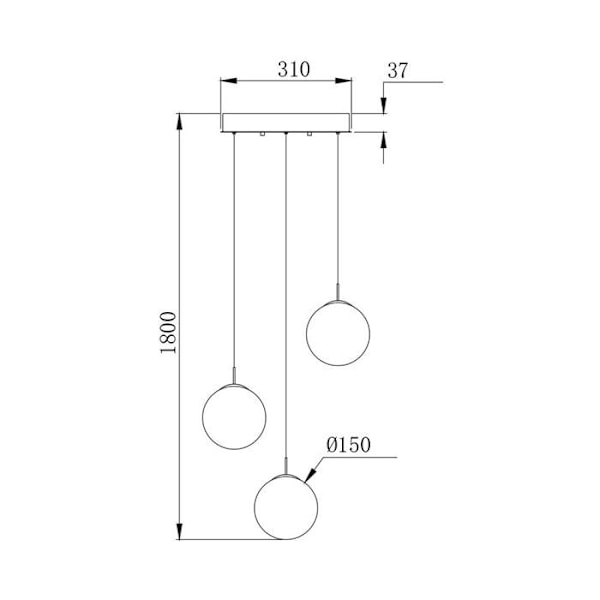 Sisustusvalaisin 3xG9 10W – Metallinen design Ambero Bärnsten