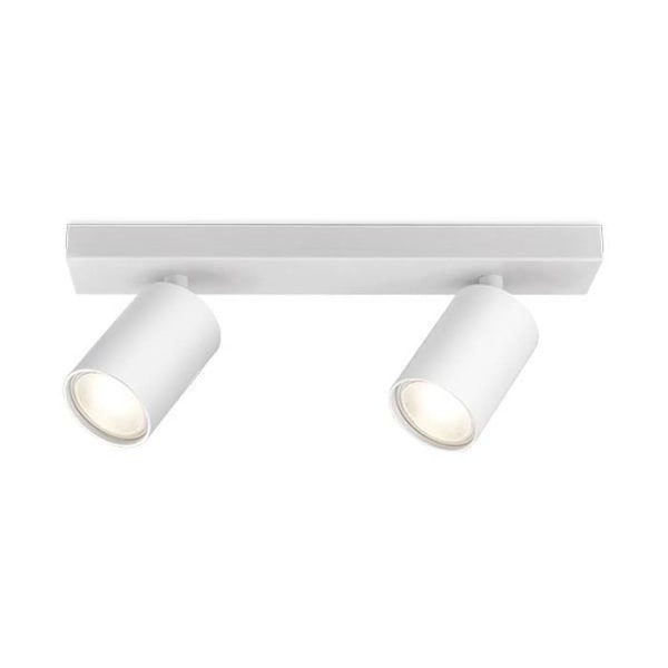 Taklampa med 2 utanpåliggande spots BETA-W1 Alu GU10 2x35W Vit Vit