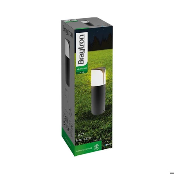 Utomhuslampa E27 IP44 23W i Grå Aluminium Grå