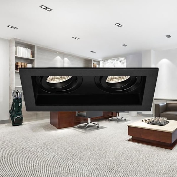 Understøtter 2x Beta R5 spotlights sort rektangel MR16 GU10/GU5.3 Svart