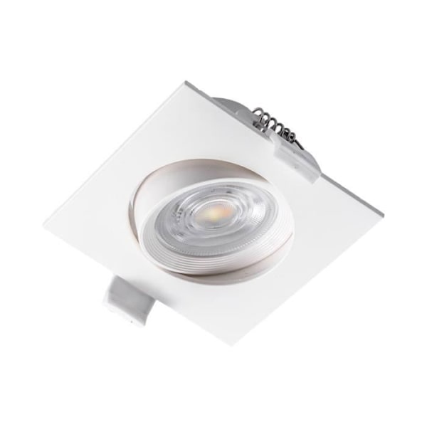 Spot LED inbyggd 3 i 1 kvadrat vit 7W IP20 dimbar Vit