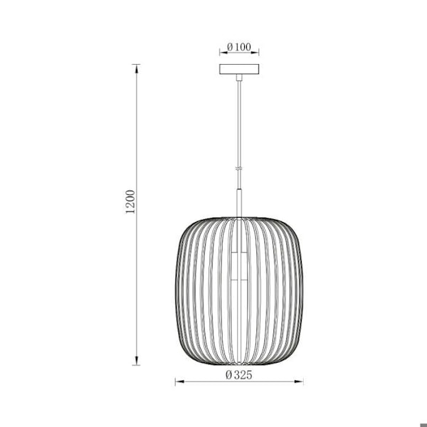Dekorativ upphängning 1xE27 23W IP20 – Beige