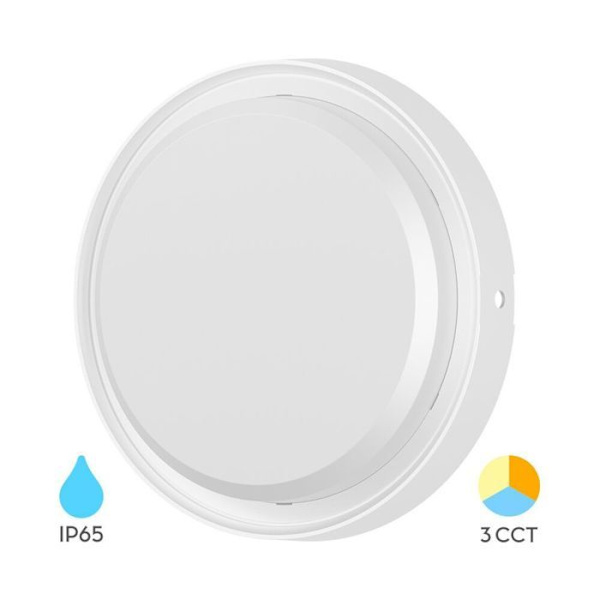 LED udendørs lampe 18W 3i1 IP65 Hvid – BC18-00780 Vit