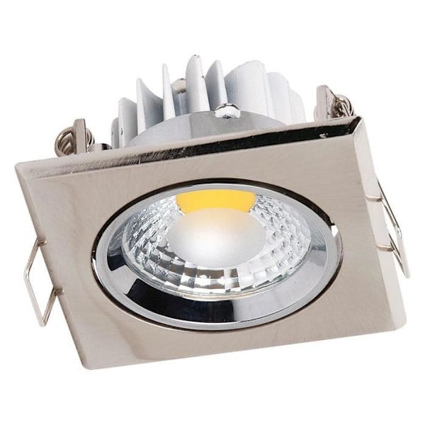 Spot LED downlight kvadratisk Matchrome 3W (Eq. 25W) Dim 90x90mm Matt krom