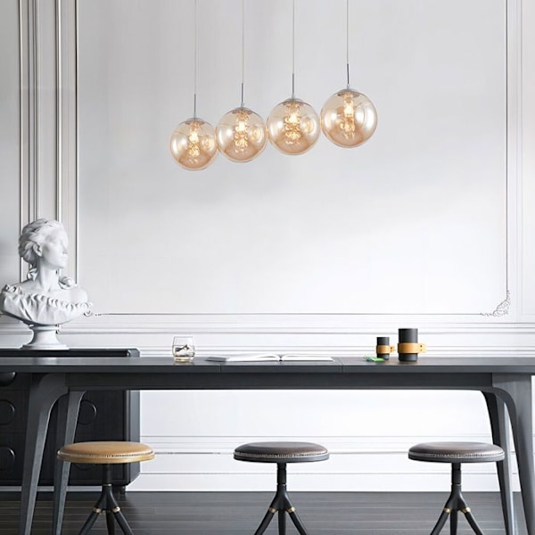 Suspenderende dekoration 4xG9 10W – Metal Design Amber Bärnsten