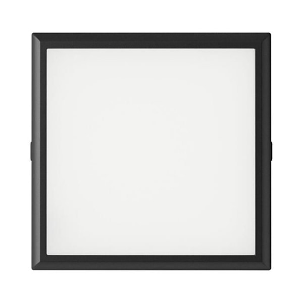 Indbygnings- eller påbygningssort LED-lampe sort 20W 3-i-1 kvadratisk Svart