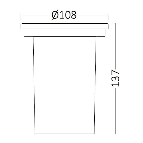 Ulkona pyöreä upotettu kohdevalo vedenpitävä IP67 35W GU10 Svart