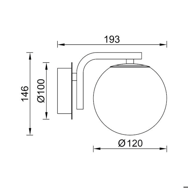 Dekorativ væglampe 1xG9 10W IP20 – Transparent & Sort