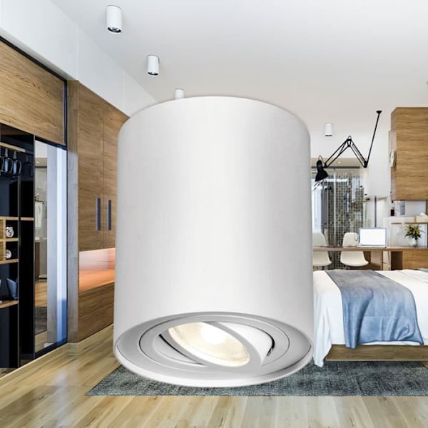 Alumiininen kattovalaisin GAMA-8010A pyöreä GU10 35W Valkoinen Vit