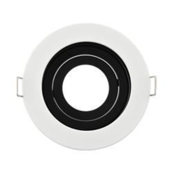 Sæt med 10 Beta R3 runde hvid/sort MR16 GU10/GU5.3 spotholdere vit svart