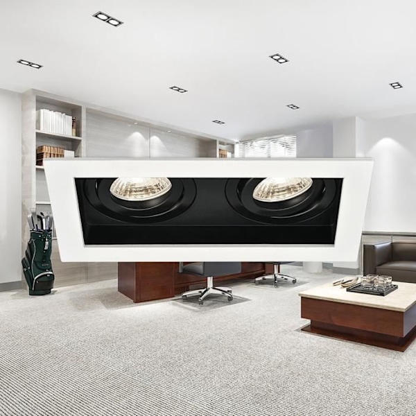Stöd 2x Beta R5 spotlights rektangel vit/svart MR16 GU10/GU5.3 vit svart