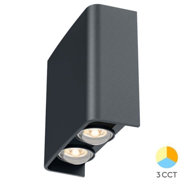 Udendørs væglampe 4W 320lm 3CCT IP65 Grå