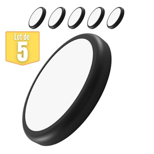 Set med 5 svarta utanpåliggande taklampor 20W 2000lm IP40 Svart