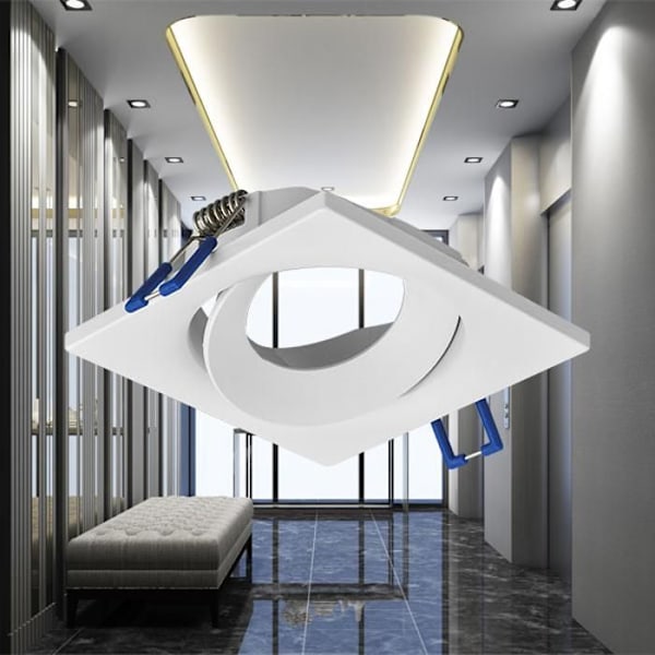 BRAYTRON Tetra-E3 spotlight, fyrkantig, vit, justerbar, längd och bredd 90 mm, aluminium Vit