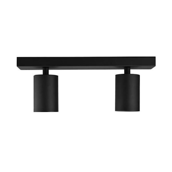 Taklampa med 2 utanpåliggande spots BETA-W2 Alu GU10 2x35W Svart Svart