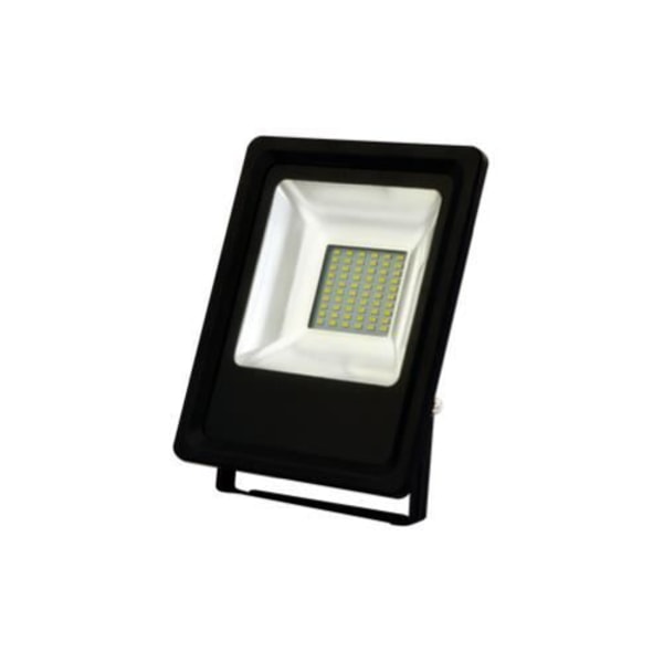 Extra platt LED-projektor 30W IP65 6500K Dim. 193x249.5x49.5mm Svart