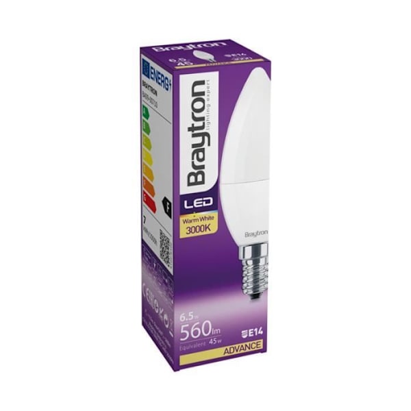 LED-liekkilamppu 6,5 W (vastaa 45 W) E14 3000K