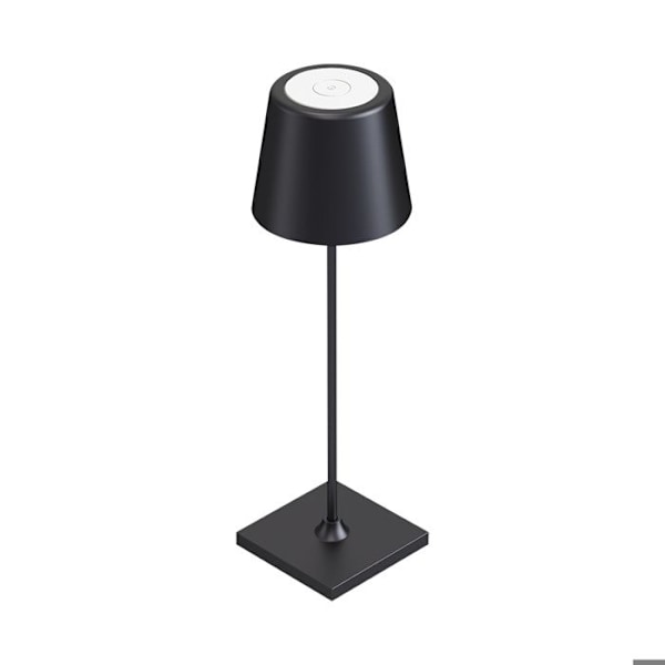 Set med 2 svarta uppladdningsbara bordslampor 3W 3000K IP44 Svart