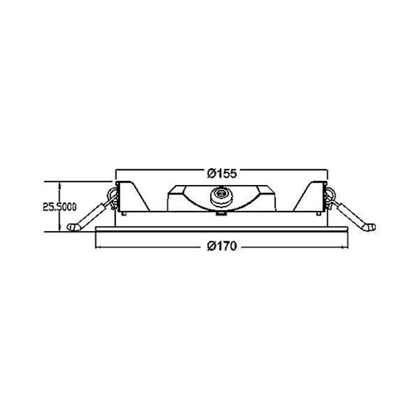 Pyöreät LED-paneelit erittäin ohut 12W 3000K Ø170mm IP40 Vit