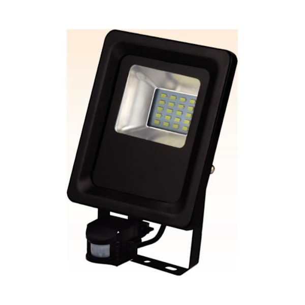LED-projektor - Ospecifierad - 10W - IP65 - Rörelsedetektor - Extra platt Svart