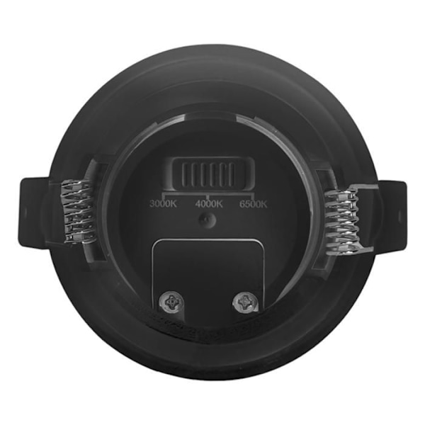 3i1 rund sort vandtæt forsænket LED-spot 7W IP54 Svart
