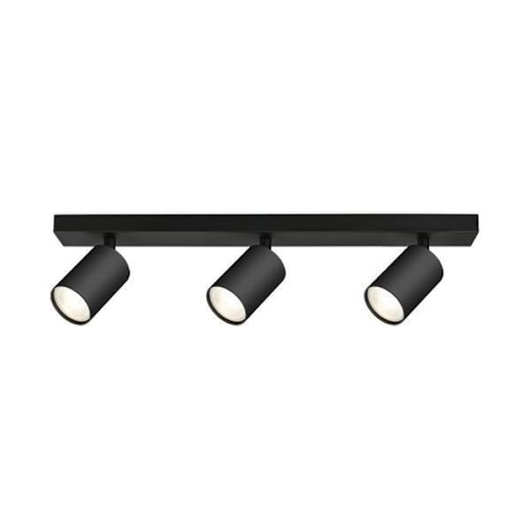 Loftslampe med 3 overflademonterede spots BETA-U2 Alu GU10 3x35W Sort Svart