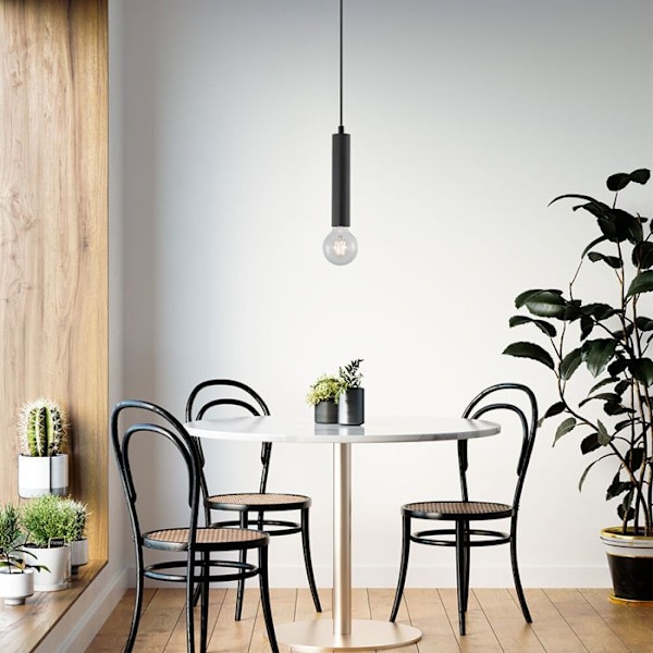 Dekorativ ophæng 1xE27 IP20 23W – Sort Svart