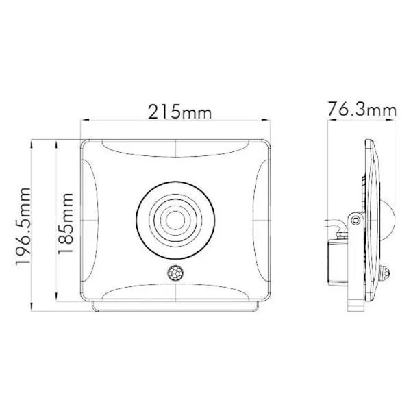 LED-projektor YUKON-S 30W IP65 med sensor Vit
