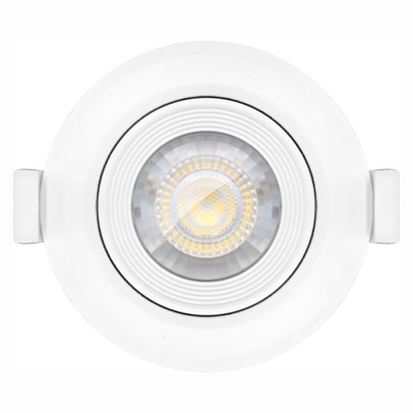 Rund hvid indbygget LED-spot 5W IP20 6500K Vit