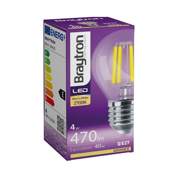 Ampoule LED G45 E27 4W 3000K 300° 470 lm